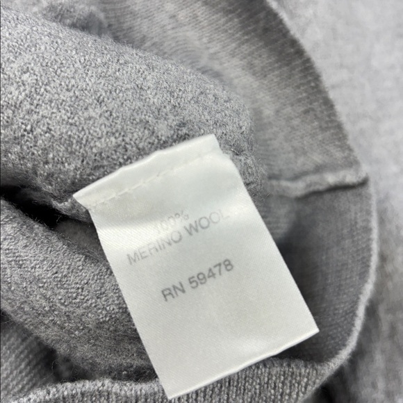 Brunella Gori Italy grey wool long sleeve mid zip up sweater shirt L - Picture 8 of 10